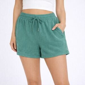 PJ Salvage Seafoam Green Terry Pajama Shorts with Pockets – XXS NEW